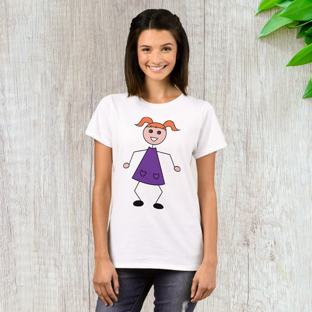 Camiseta Stick Girl (Criador carregado)