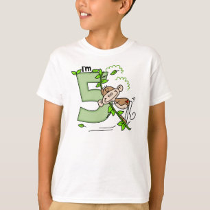 Camiseta Stick Monkey Swing 5 Birthday