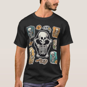 Camiseta Sticks esqueléticos: Bonitos e assustadores