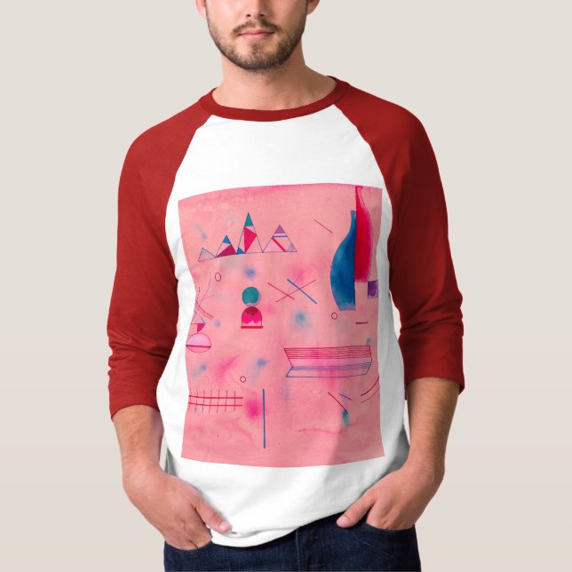 Camiseta Sticks, The Rosa, 1933 por Wassily Kandinsky (Frente)