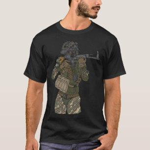Camiseta Stig 44. Soldado alemão Sci Fi.