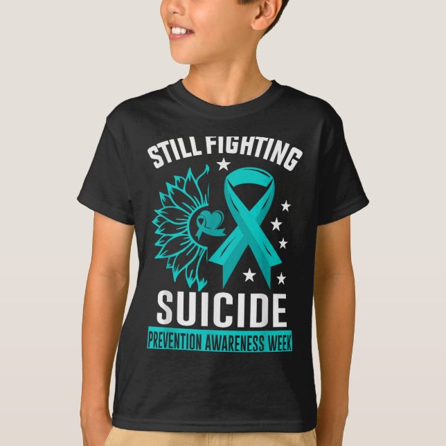 Camiseta Still Fighting Suicide Prevention Awareness Purple (Frente)