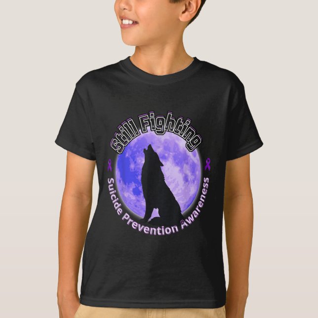 Camiseta Still Fighting Suicide Prevention Awareness Wolf  (Frente)