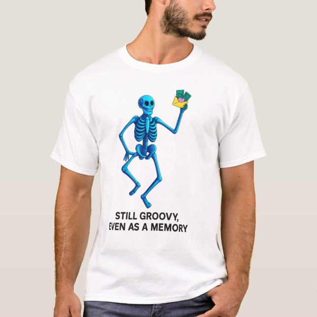 Camiseta Still Groovy, Even as a Memory – Neon Skel T-Shirt (Frente)