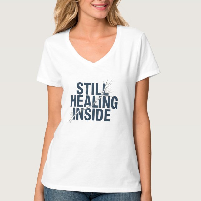 Camiseta Still Healing Inside – Brain Injury Awareness  (Frente)