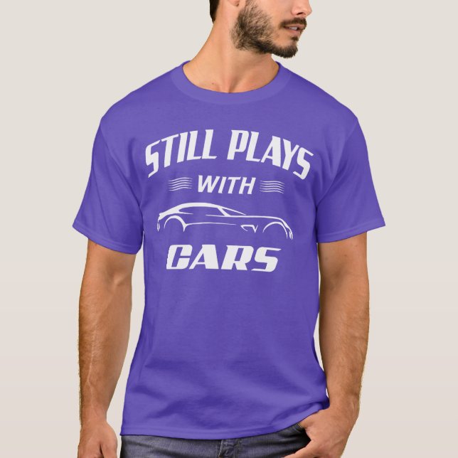 Camiseta Still Plays With s Mechanic Drag Racing Hot Rod Ra (Frente)