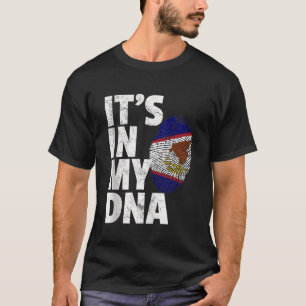 Camiseta STIN NO MEU DNA Samoa American Flag Samoan Pride R
