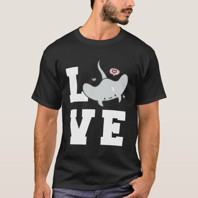 Camiseta Stingray Love Ocean Adventure Manta Ray Merging Va (Frente)