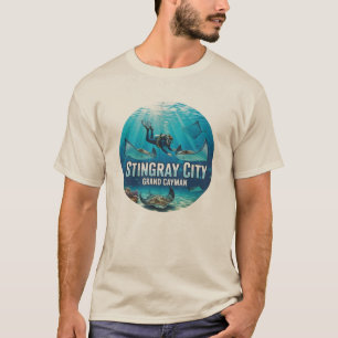 Camiseta Stingrays na Viagem Grand Cayman