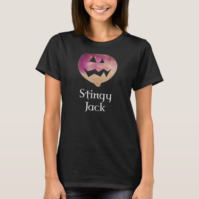 Camiseta Stingy Jack Turnip Jack O'Lantern (Frente)
