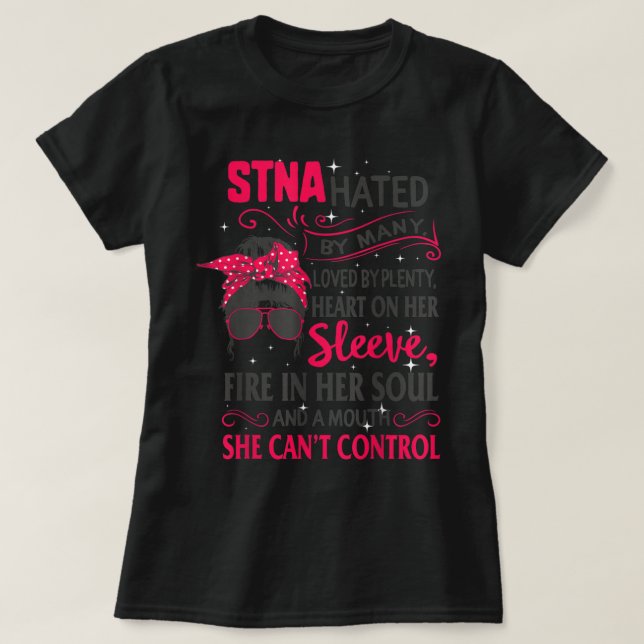 Camiseta STNA Nurses Week Nursing Mouth Can't Control Mothe (Frente do Design)