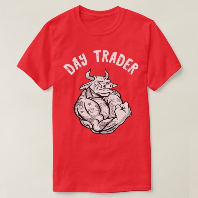Camiseta Stock Investors Day Trader Bull Broker Day Trading (Frente do Design)