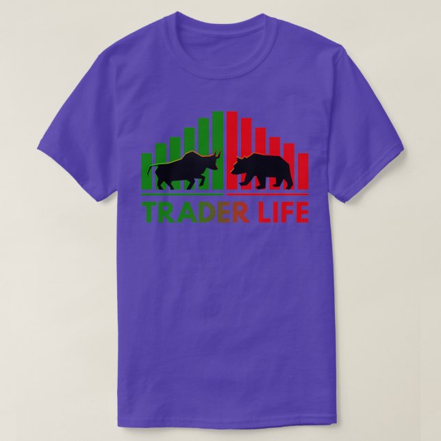 Camiseta Stock Market Day Trader Life Investment (Frente do Design)
