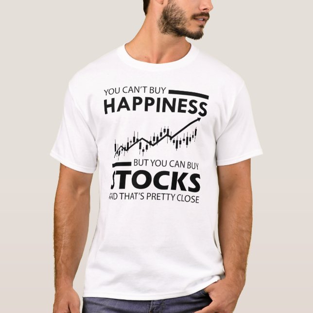 Camiseta Stock Trader - Você pode comprar ações (Frente)