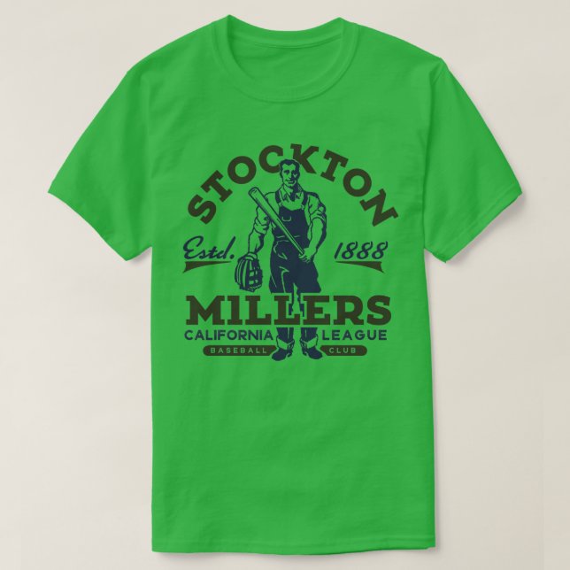 Camiseta Stockton Millers Baseball (Frente do Design)
