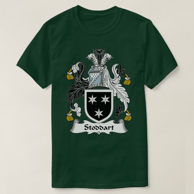 Camiseta Stoddart Casaco da Guarda Familiar de Armas (Frente do Design)