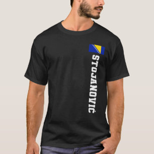 Camiseta Stojanovic Bósnia Flag Casaco Sobrenome do braço