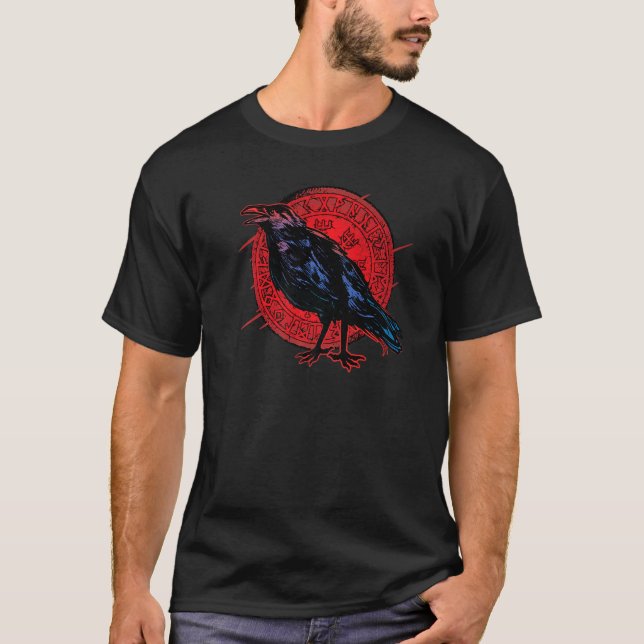 Camiseta Stok Raven Com Blindagem Norse Mythology (Frente)