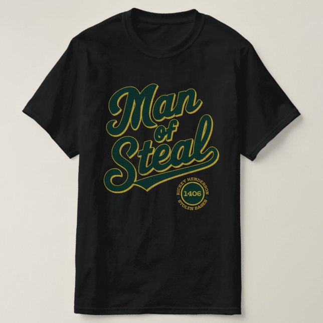 Camiseta Stolen Base Record - Rickey Henderson (Frente do Design)