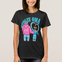 Camiseta stolze Oma Enkelin blonde Haare Herz T-Shirt