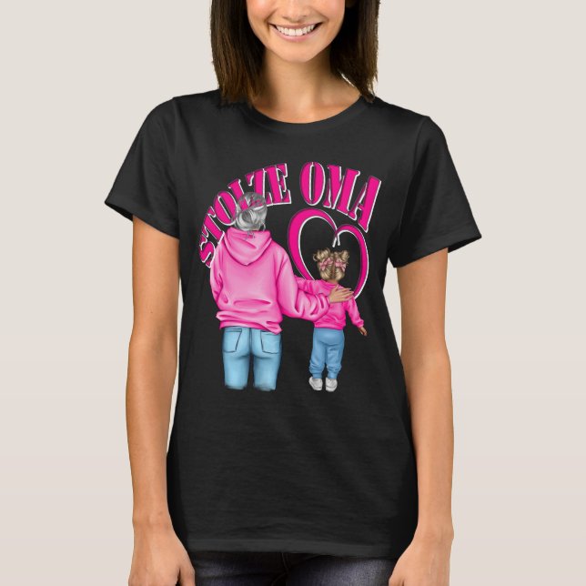 Camiseta stolze Oma Enkelin Herz (Frente)