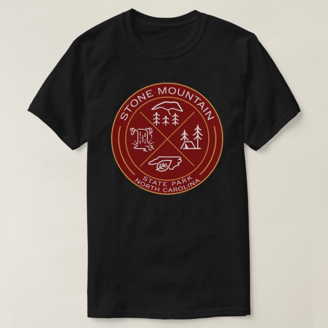 Camiseta Stone Mountain State Park - Elemento de logotipo h (Frente do Design)