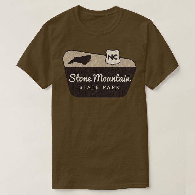 Camiseta Stone Mountain State Park North olina - Sinal de b (Frente do Design)
