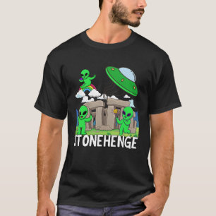 Camiseta Stonehenge England Souvenir Aliens & Molho Voador