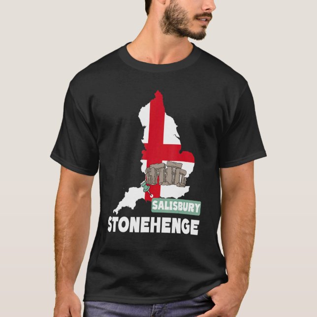 Camiseta Stonehenge England Souvenir England Map  Stoneheng (Frente)