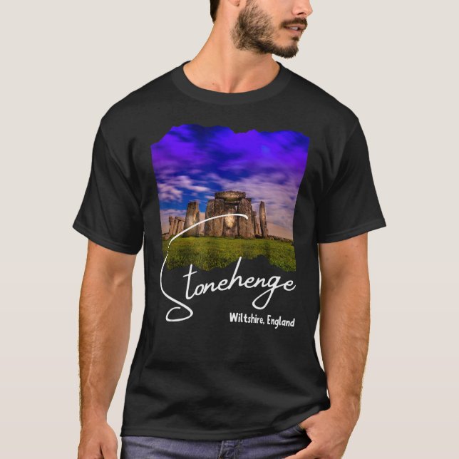 Camiseta Stonehenge England Souvenir Stonehenge Na Noite 1 (Frente)