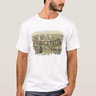 Camiseta Stonehenge, ou um templo circular dos Druids, pl
