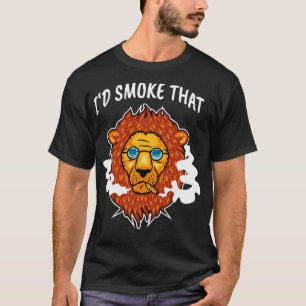 Camiseta Stoner Lion Hippie Cat Fuma presentes conjunto