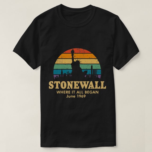 Camiseta Stonewall 1969 Vintage LGBTQ (Frente do Design)