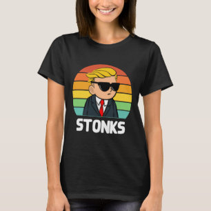 Camiseta Stonks Pocket Design Tendies Bets Stocks Só Ir