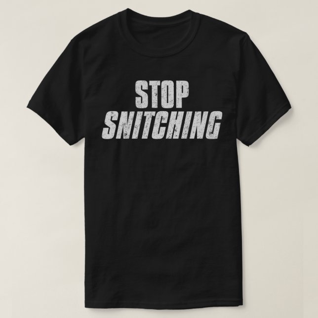 Camiseta Stop Snitching Cute Sarcastic Joke Meme Premium  (Frente do Design)