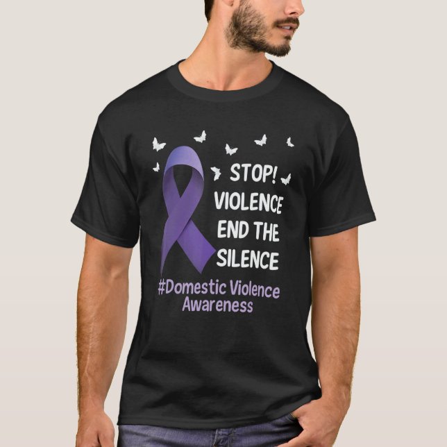 Camiseta Stop Violence End Silence Domestic Violence Suppor (Frente)