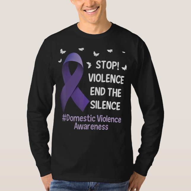 Camiseta Stop Violence End Silence Domestic Violence Suppor (Frente)