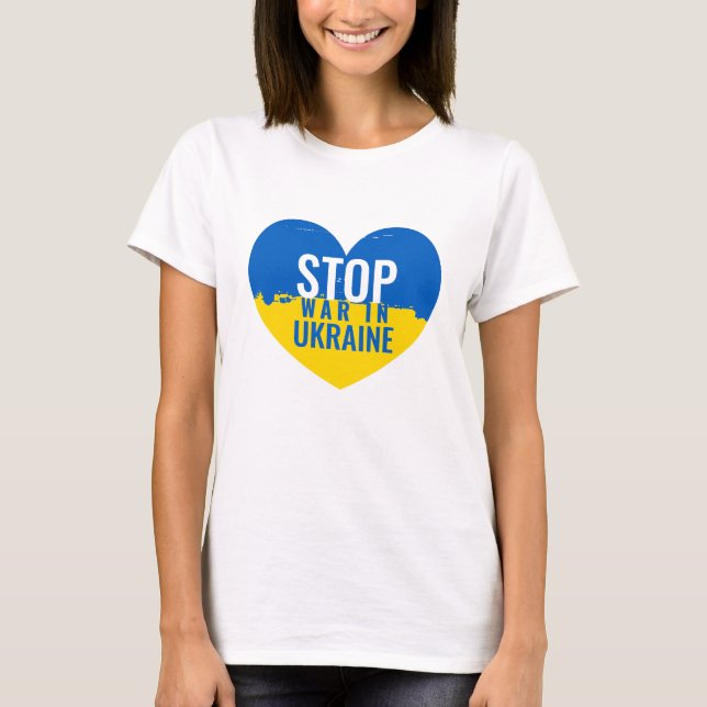 Camiseta Stop War in Ukraine T-Shirt (Frente)