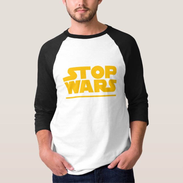 Camiseta Stop Wars Parody Logo (Frente)