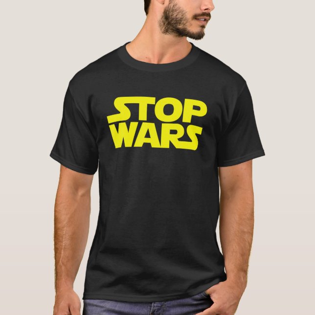 Camiseta Stop Wars Peace Anti War Positive Vibe No War Ukra (Frente)
