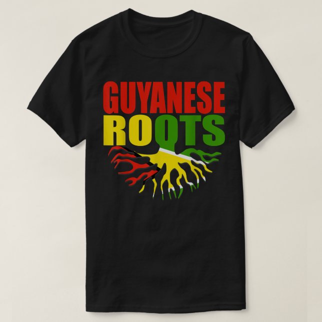 Camiseta Storecastle Guyanese Roots Guyana Pride Flag Gift  (Frente do Design)