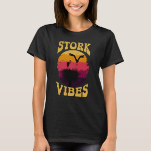 Camiseta Stork Vibes Tempestades Egrets Herons Ornithologis