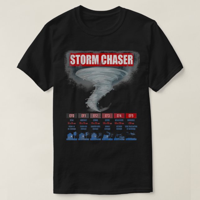 Camiseta Storm Chaser Tornado Meteorology 2 (Frente do Design)