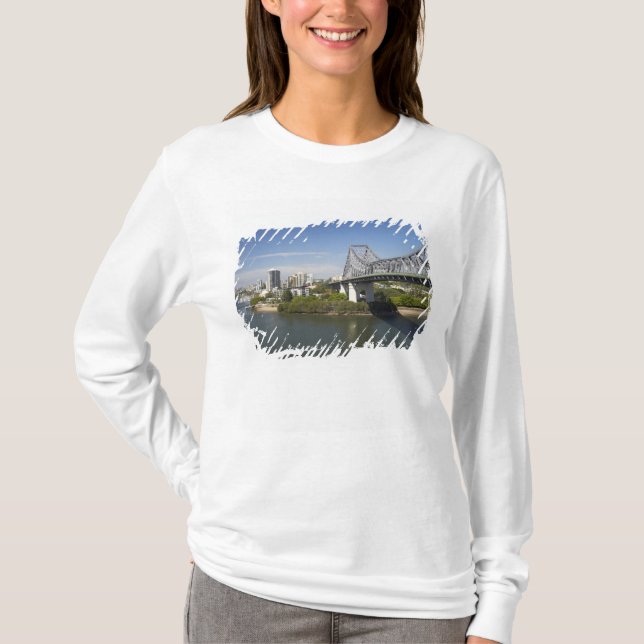 Camiseta Story Bridge, Rio Brisbane e Canguru (Frente)