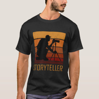 Camiseta Storyteller Vintage Fotografia Camera