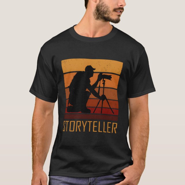 Camiseta Storyteller Vintage Fotografia Camera (Frente)