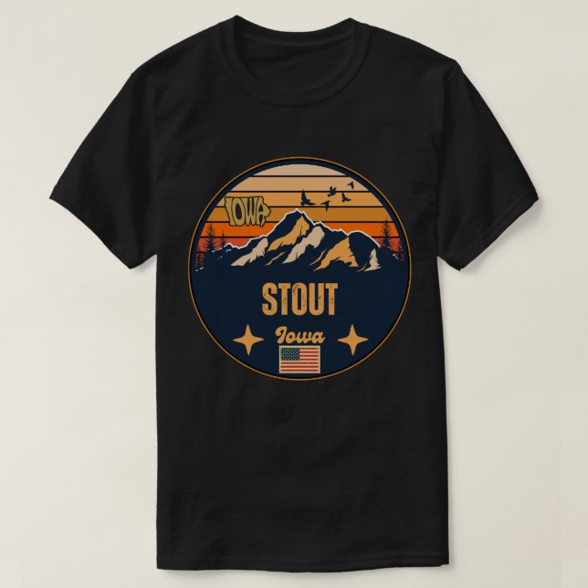 Camiseta Stout, Iowa (Frente do Design)