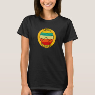 Camiseta Stowe Vermont Retro Mountain Sunset Souvenir