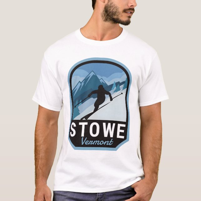 Camiseta Stowe Vermont Ski Mountain (Frente)