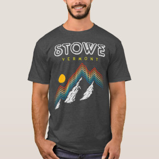 Camiseta Stowe Vermont   Ski Resort 1980s Retro
